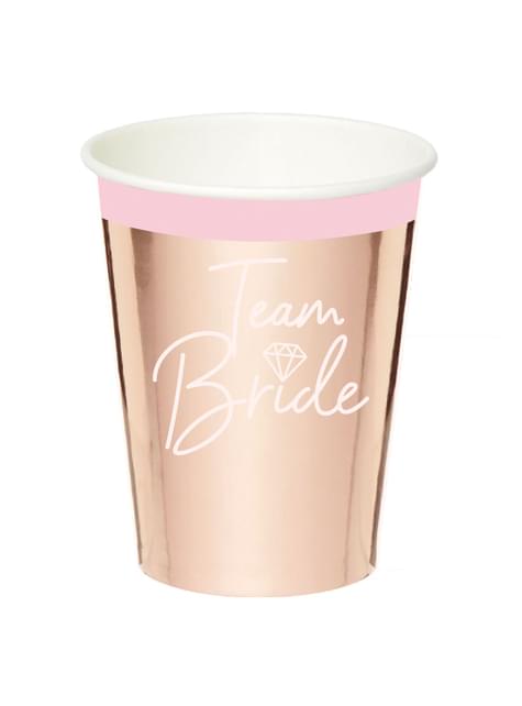 8 vasos “Team Bride“ - AMSCAN | Funidelia