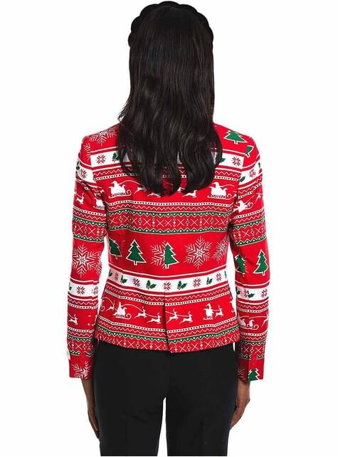 Americana navideña roja para mujer - Opposuits - Opposuits | Funidelia