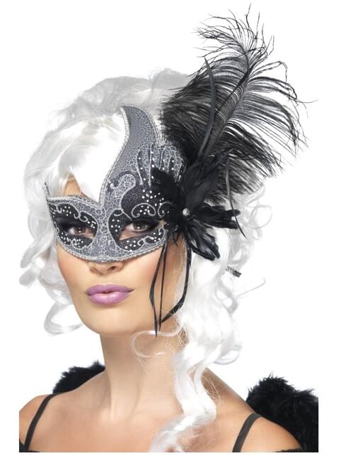 Antifaz veneciano con plumas - Smiffys | Funidelia