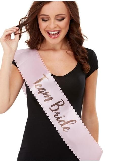 Banda “Team Bride“ rosa para mujer - Smiffys | Funidelia