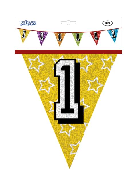 Banderines con número 1