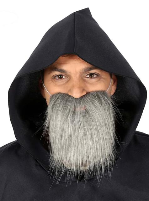 Barba mediana de anciano gris para hombre - Guirca | Funidelia