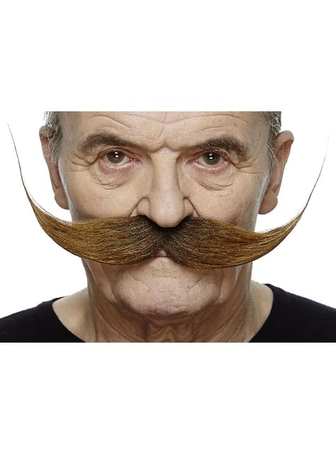 Bigote repeinado castaño para hombre - My Other Me | Funidelia