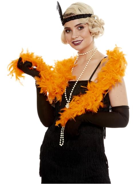 Boa de plumas naranja - Funiglobal | Funidelia