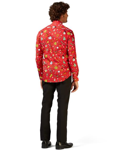 Camisa Navideña roja “Doodle Red“ - Opposuits - Opposuits | Funidelia