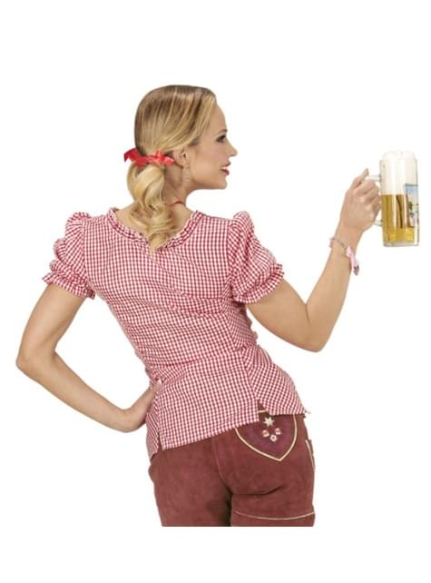 Camisa de Oktoberfest a cuadros para mujer - Widmann | Funidelia
