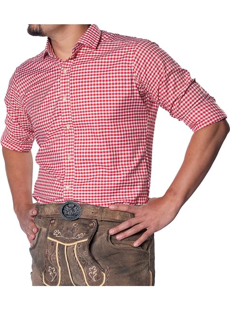 Camisa de Oktoberfest rojo Deluxe para hombre