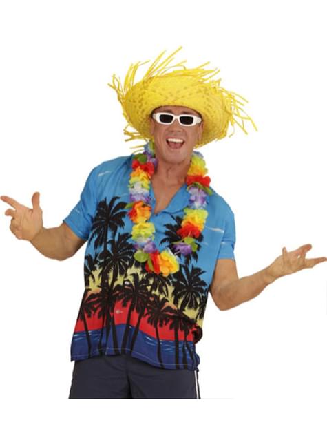 Camisa Hawaiana Palm Beach para hombre talla grande - Widmann | Funidelia