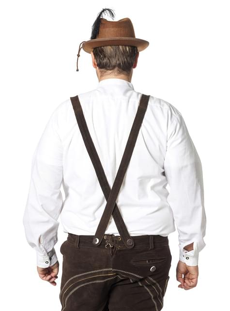 Camisa Oktoberfest blanca para hombre