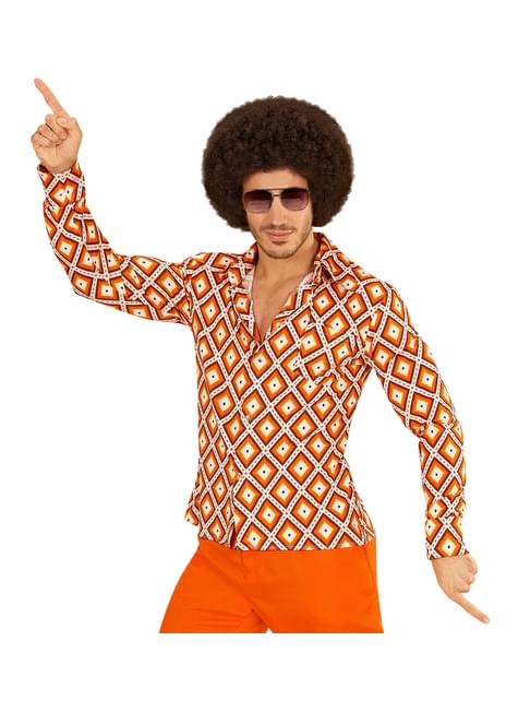 Camisa retro rombos de los años 70 para hombre