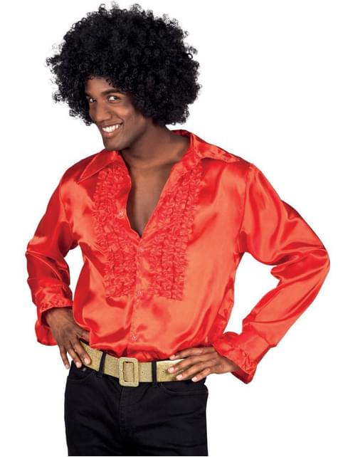 Camisa roja años 70 para hombre - Boland | Funidelia