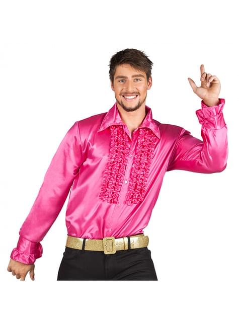 Camisa rosa años 70 para hombre - Boland | Funidelia