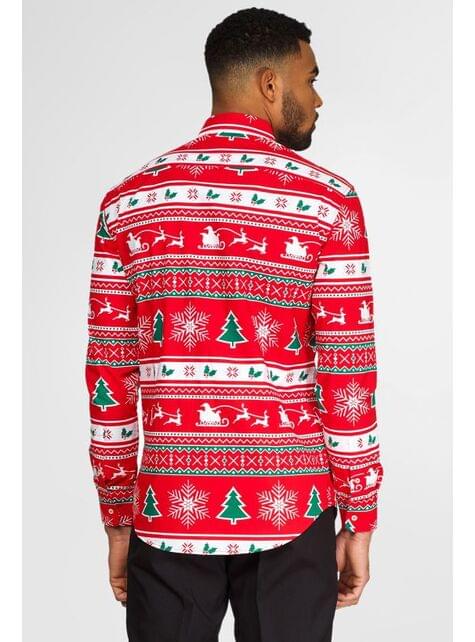 Camisa Navideña Roja “Wonderland“ - Opposuits - Opposuits | Funidelia