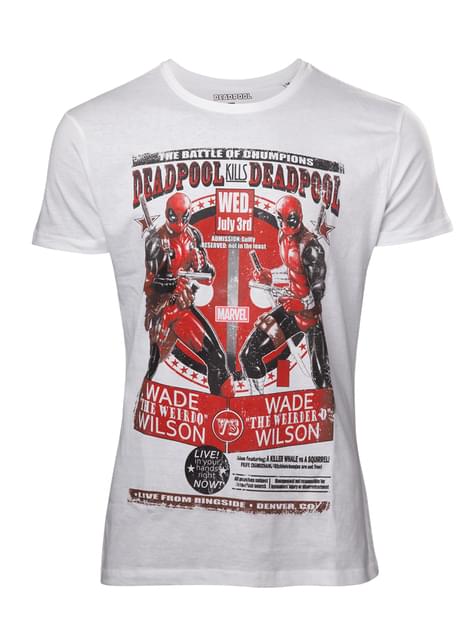 Camiseta de Deadpool blanca - DIFUZED Bioworld Europe | Funidelia
