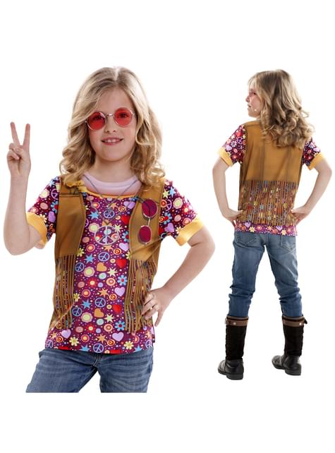 Camiseta de hippie flower power para niña - Yiija | Funidelia