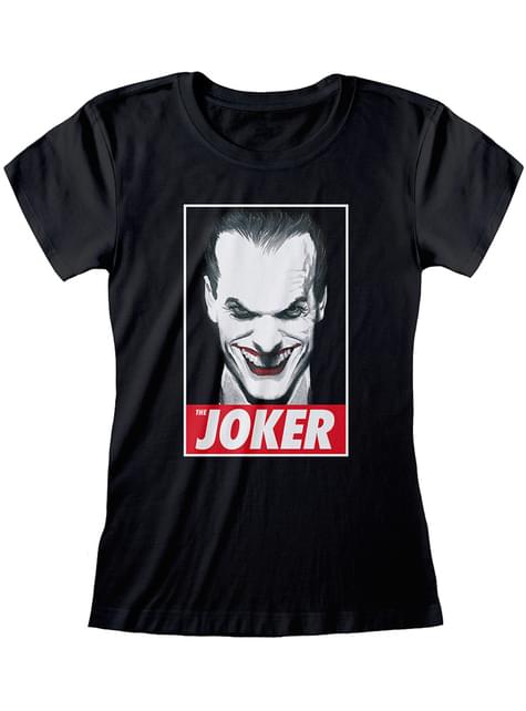 Camiseta de Joker negra para mujer - DC Comics