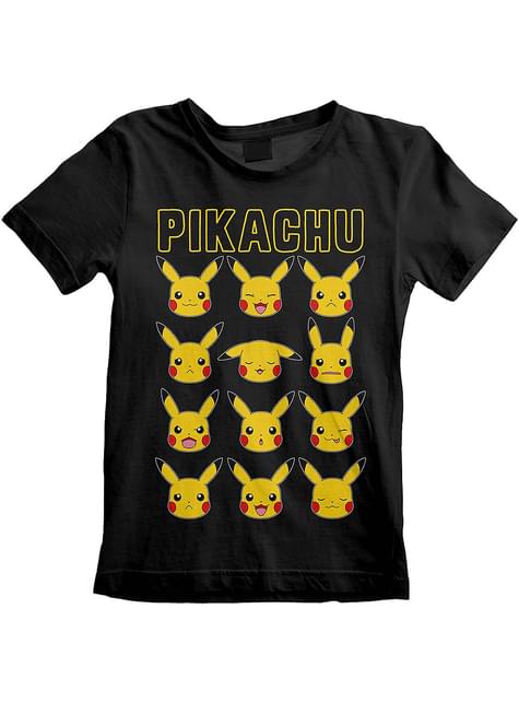Camiseta de Pikachu Faces para niño - Pokémon - Heroes Inc. | Funidelia