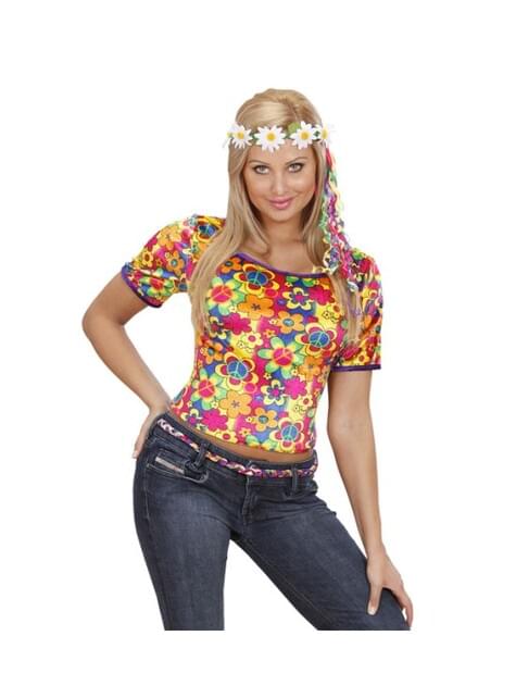 Camiseta hippie para mujer - Widmann | Funidelia