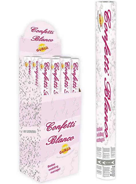 Cañón de Confeti plata 50 cm - Guirca | Funidelia