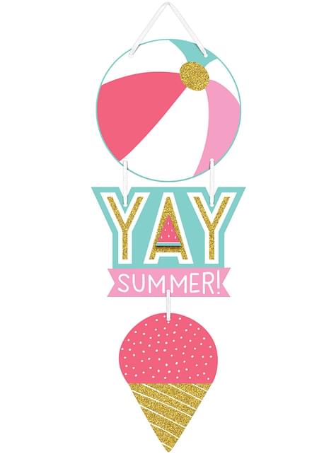 Cartel de helado para fiesta de verano - Just Chillin - AMSCAN | Funidelia