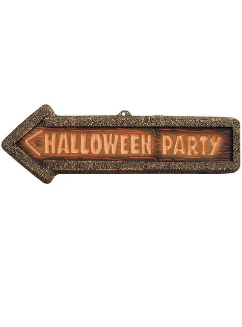 Cartel Halloween Party fluorescente 3D - Widmann | Funidelia