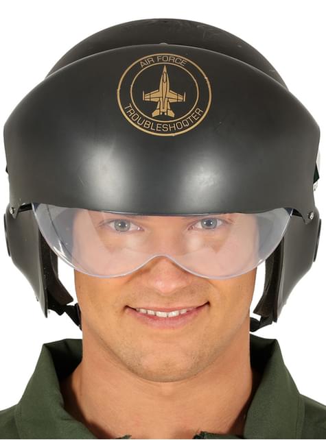 Casco de piloto de caza verde para adulto - Guirca | Funidelia