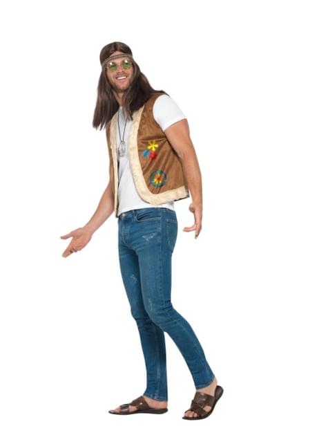 Chaleco hippie marrón para adulto - Smiffys | Funidelia