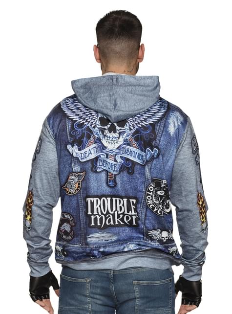 Chaqueta de motociclista azul para hombre - Boland | Funidelia