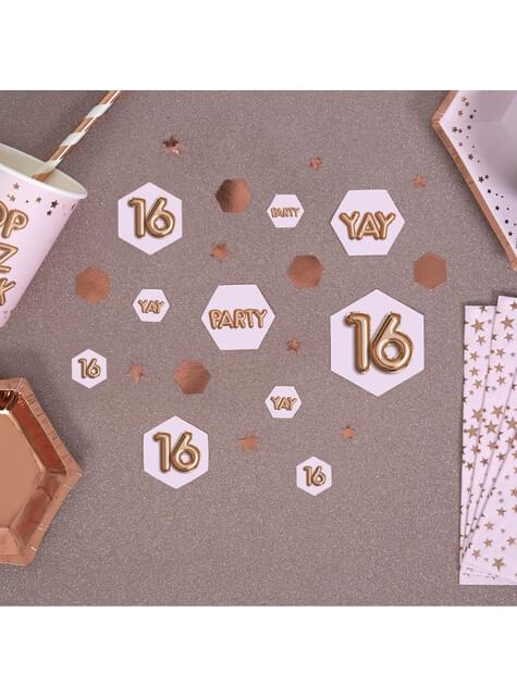 Confeti para mesa “16“ - Glitz & Glamour Pink & Rose Gold - Neviti | Funidelia
