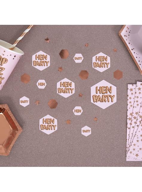 Confeti para mesa “Hen Party“ - Glitz & Glamour Pink & Rose Gold - Neviti | Funidelia