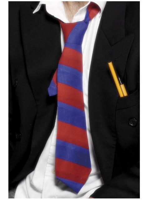 Corbata de escuela roja y azul - Smiffys | Funidelia
