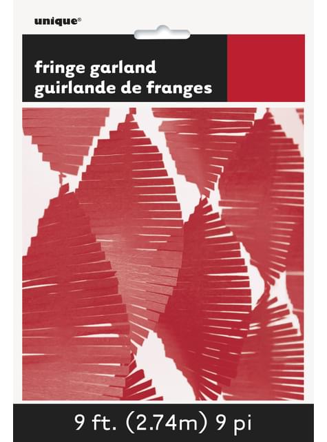 Cortina de flecos de papel crepe roja - Unique | Funidelia