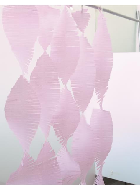 Cortina de flecos de papel crepe rosa claro - Unique | Funidelia