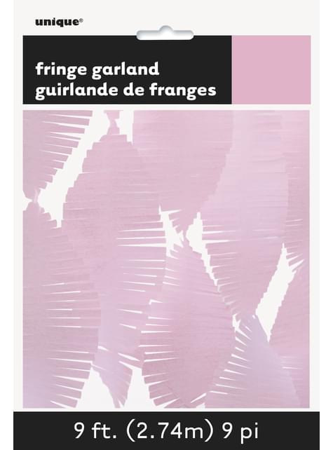 Cortina de flecos de papel crepe rosa claro - Unique | Funidelia
