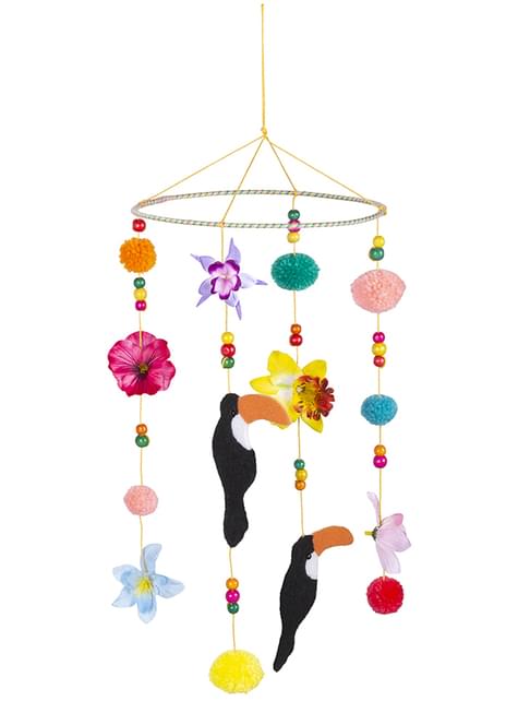 Decoración colgante de tucanes y flores - Toucan Party - Boland | Funidelia