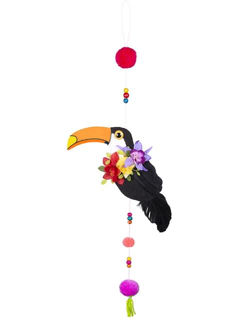 Decoración colgante tucán con plumas - Toucan Party - Boland | Funidelia