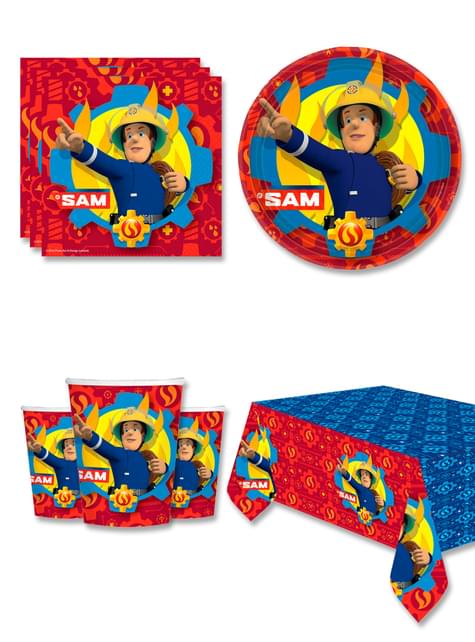 Decoración cumpleaños Sam el Bombero 8 personas