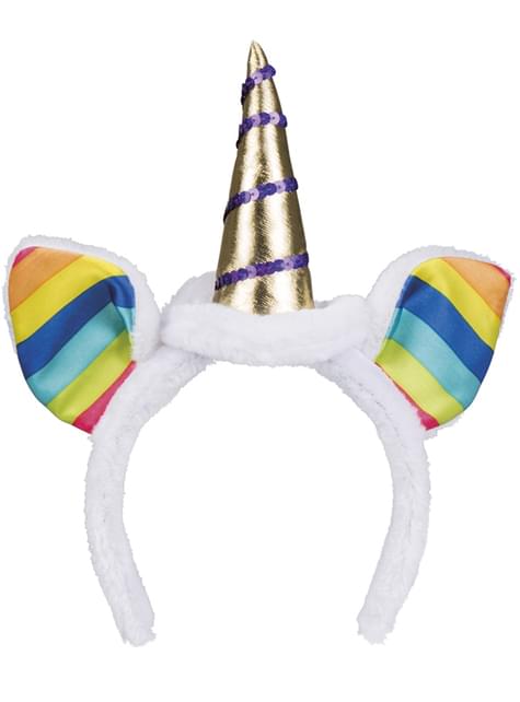 Diadema de unicornio arcoíris para adulto - Boland | Funidelia