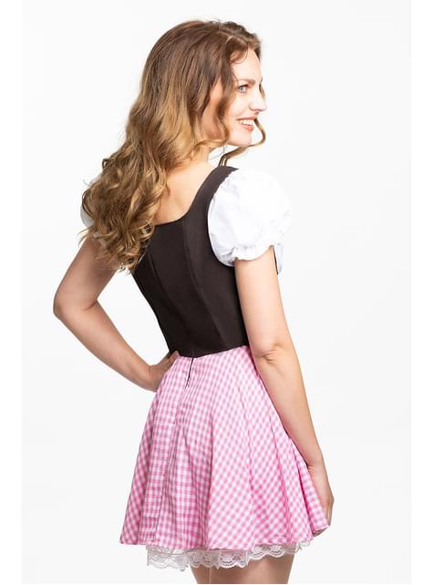 Dirndl Oktoberfest rosa para mujer - Partychimp | Funidelia