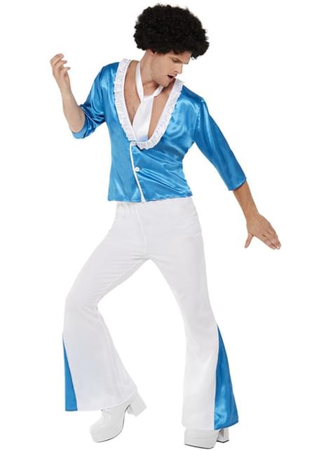 Disfraz años 70 disco blanco para hombre - Smiffys | Funidelia
