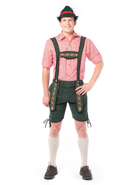 Disfraz bávaro lederhose verde