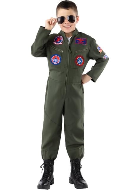 Disfraz de aviador de Top Gun para niño