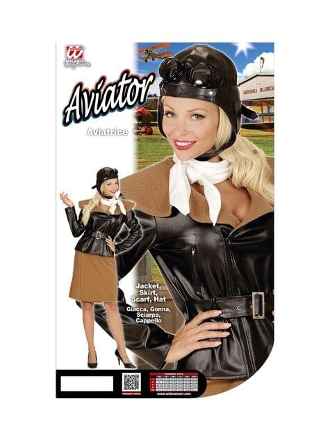 Disfraz de aviadora retro para mujer