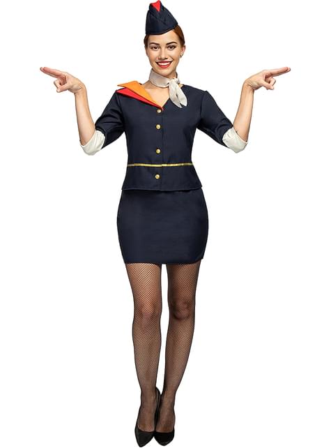Disfraz de azafata de vuelo para mujer - Funiglobal | Funidelia