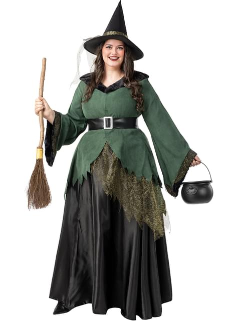 Disfraz de bruja deluxe para mujer talla grande - Funiglobal | Funidelia