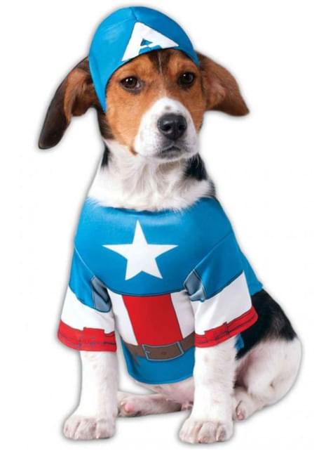 Disfraz de Capitán América para perro - Rubies USA | Funidelia
