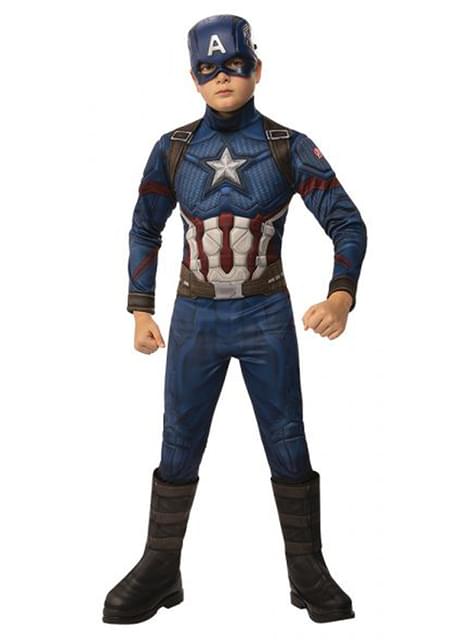 Disfraz de Capitán América Premium para niño - Los Vengadores: Endgame - Rubies USA | Funidelia