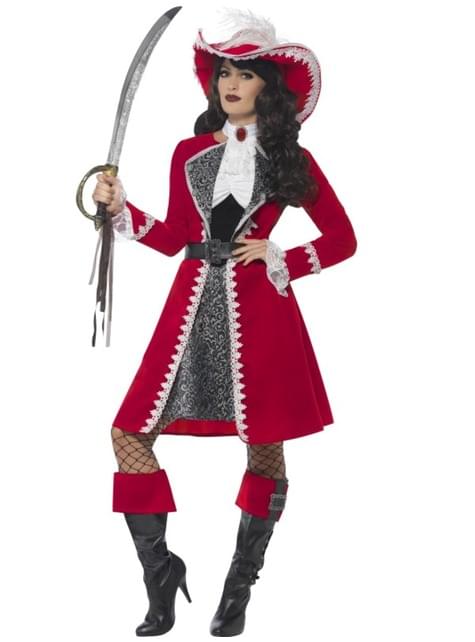 Disfraz de Capitana Pirata Escarlata para mujer - Smiffys | Funidelia