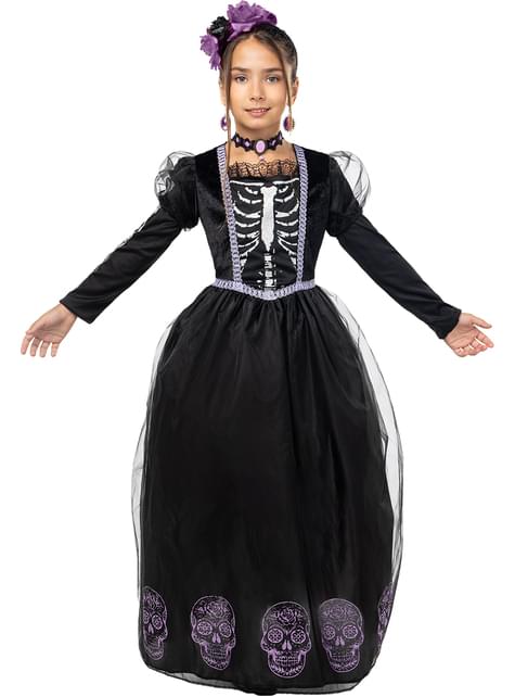 Disfraz de Catrina Día de los Muertos para niña - Funiglobal | Funidelia