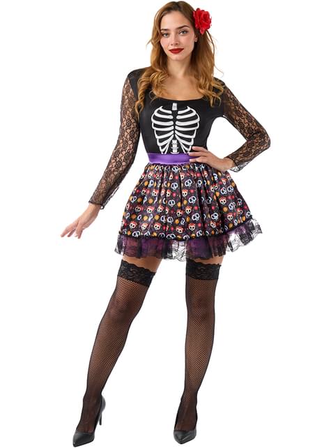 Disfraz de Catrina esqueleto para mujer - Funiglobal | Funidelia